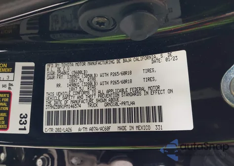 2023 Toyota Tacoma Limited из США, поврежденный, VIN 3TMHZ5BN1PM146574